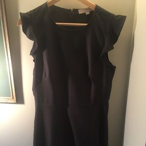 Ann Taylor Loft flutter dress gray